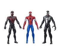 Hasbro F5809 Set Titan Hero 3 Personaggi Spiderman Venom e Miles Morales 30cm