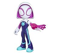 Hasbro spidey e i suoi fantastici amici - mega ghost-spider, action figure da 22,5 cm, dai 3 anni in su