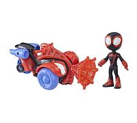 Marvel Spidey e I Suoi Fantastici Amici, set Techno Racer di Miles Morales: Spider-Man, action figure con veicolo e accessorio, giocattoli , giocattoli per età prescolare, giocattoli di supereroi
