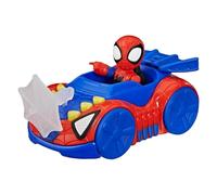 Hasbro Marvel Spidey e i suoi fantastici amici, macchina giocattolo Spidey e Web-Crawler con action figure da 7,6 cm e accessori, giocattoli supereroi, bambini e bambine dai 3 anni in su