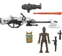 Star Wars Mission Fleet Speeder Bike IG-11 Child Grogu Action Figure Set