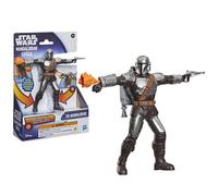 Hasbro star wars, il mandaloriano action fx - action figure da 15 cm con effetti sonori, giocattoli interattivi per bambini e bambine dai 4 anni in su