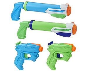 Hasbro Super Soaker Nerf SOA Floodtastic 4 Pack, Multicolore