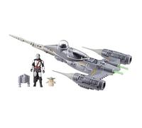 La nave da caccia Star-Star del mandaloriano, le figurine di Crumbu e Mandalorian di 10 cm, bambini di 4 anni, Star Wars epicla
