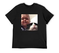 Hasbulla Smile T-Shirt Hasbulla Fight Retro Men Clothing Casual Soft Summer Tops T-Shirt Black 3XL