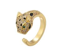 Hasdnker Anello Anelli Gioielli Donna Uomo Anelli con Testa di Leopardo per Donna Anello con Temperamento Dignitoso Anello con Serpente Curvo Anello da Uomo Gioielli di Moda Oronero
