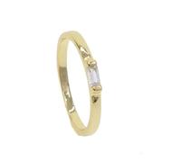 Hasdnker Anello Anelli Gioielli Donna Uomo Semplice Classico da Donna Ragazza Anelli Oro Colore Zircone Cubico Sottile Impilabile Dito Gioielli 8 R214Gold