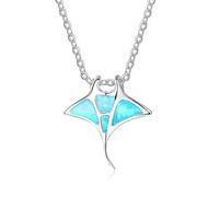 Hasdnker Collana Uomo Donna Gioielli Ciondolo Pendente Necklace Collane con Ciondolo A Forma di Pesce Manta Oceanico Creativo da Donna, personalità, Animali dell'Oceano, Collana Girocollo, Accessori