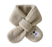 Hasdnker Sciarpa Scialle Invernale Sciarpe Sciarpa Calda per Bambini Piccoli Unisex con Orso dei Cartoni Animati, Morbida E Confortevole, Accessorio Invernale per Neonati Forbeige