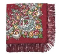 Hasdnker Sciarpa Scialle Invernale Sciarpe Sciarpa Quadrata Russa Invernale per Donna, Fatta A Mano, con Nappe, Stampa Floreale, Hijab, Coperta, Scialle, Donne, Scialli Etnici, Grande, Bordeaux