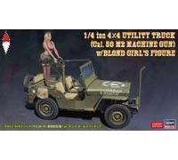 Hasegawa 1/24 4x4 camion con mitragliatrice M2 e donna bionda