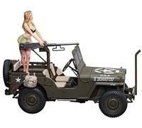 Hasegawa 1/24 4x4 camion con mitragliatrice M2 e donna bionda