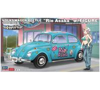 HASEGAWA 1/24 VW MAGGIOLINO TYPE 1 1966 RIO ASAKA W/FIGURE KIT MODELLINO AUTO