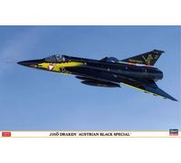 HASEGAWA 1/48 J35O DRAKEN AUSTRIAN NERO SPECIAL KIT MODELLINO AEREO STATICO