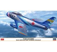 HASEGAWA 1/48 KIT AEREO F 86F 40 SABRE BLU IMPULSE MODELLINO AUTO STATICO