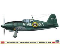 HASEGAWA 1/48 KIT AEREO MITSUBISHI J2M3 RAIDEN TYPE 21 PRISONER OF WAR MODELLINO