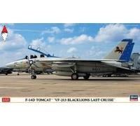 1:72 HASEGAWA Grumman F-14D Tomcat Vf-213 Blacklion Last Cruise 1974 Kit HA02406