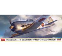 HASEGAWA 1/72 Japanese Army Fighter Nakajima Ki44-II Shoki Tojo con cannone...