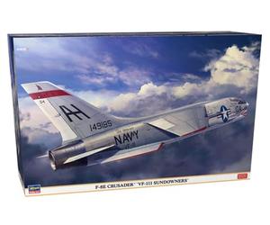Hasegawa 7524 1/48 F-8E Crusader VF111 - Kit modellino Sundowners, multicolore