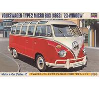 HASEGAWA Auto storica 10 1/24 Volkswagen Tipo 2 Microbus 1963 23 Finestrini