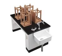 Hasegawa FA04 1/12 Figure Serie di Accessori, scrivania e Sedia Science Room, Modello in plastica