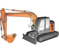 Hasegawa HWM01 Hitachi 1:35 Escavatore ZAXIS135US, Multi