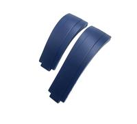 HASGTFM 20mm 21mm cinturino in gomma for fibbia corta adatto for Rolex adatto for Daytona Submariner ruolo OYSTERFLEX Yacht Master cinturino da polso piccolo in silicone(Blue,21mm)