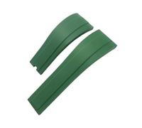 HASGTFM 20mm 21mm Nero Rosso Verde Concavo Cinturino in gomma adatto for Rolex Daytona GMT Submariner Fibbia della cintura Sport Cinturino in silicone(Grn,20mm)