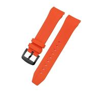 HASGTFM 21mm 22mm cinturino in silicone curvo in gomma adatto for Tissot adatto for Sea Star T120 T120417A cinturino for orologio subacqueo(Orange-Black,22mm)