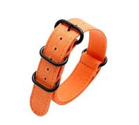 HASGTFM 22 24 26mm Cinturino for orologio in tela ispessita su entrambi i lati Cintura di sicurezza in nylon di marche generali adatta for Panerai/Adatta for Breitling/Adatta for ZENITH Pilo(Orange bk