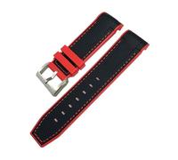 HASGTFM 22mm 23mm cinturino in silicone for estremità curva in gomma adatto for Blancpain Fifty Fathoms adatto for Tudor adatto for strumenti cinturino orologio serie CITIZEN(Black Red,23mm)
