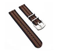 HASGTFM 5 colori in nylon cinturino a righe a strisce cinturino NATO 20mm 22mm universale for esercito sportivo cinturino da orologio adatto for James Bond 007 Guarda cinturino Sostituire(Black Red Gr