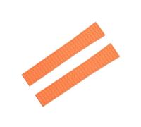 HASGTFM Accessori for cinturino in gomma FKM ultra morbido in gomma fluorurata da 19 mm Sostituisci il cinturino Patek adatto for Philippe 5067A(Orange,19MM_WITHOUT BUCKLE)