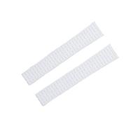 HASGTFM Accessori for cinturino in gomma FKM ultra morbido in gomma fluorurata da 19 mm Sostituisci il cinturino Patek adatto for Philippe 5067A(White,19MM_SILVER BUCKLE)