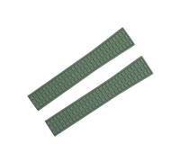HASGTFM Accessori for cinturino in gomma FKM ultra morbido in gomma fluorurata da 19 mm Sostituisci il cinturino Patek adatto for Philippe 5067A(Green,19MM_ROSE GOLD BUCKLE)