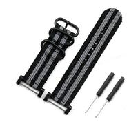 HASGTFM Accessori for orologi cinturino in nylon fibbia ad ardiglione 24mm adatto for cinturino for orologio da uomo impermeabile for sport all'aria aperta Suunto core(Black and gray)