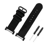 HASGTFM Accessori for orologi cinturino in nylon fibbia ad ardiglione 24mm adatto for cinturino for orologio da uomo impermeabile for sport all'aria aperta Suunto core(Schwarz)
