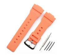 HASGTFM Accessori for orologi cinturino in resina cinturino in gomma for fibbia ad ardiglione da uomo adatto for Casio BABY-G BA-111 BA-110 BA-112 BA-120 orologio da donna(Matte orange)