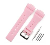 HASGTFM Accessori for orologi cinturino in resina cinturino in gomma for fibbia ad ardiglione da uomo adatto for Casio BABY-G BA-111 BA-110 BA-112 BA-120 orologio da donna(Bright pink)