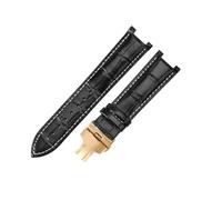 HASGTFM Adatto for GC Adatto for Gucci Ya133309 GC1333 GC1335 YA1332 Serie cinturino in pelle morbida e traspirante 20x11mm 22x13mm(Blackwhite-Golden-B1,22x13mm)