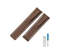 HASGTFM Adatto for i piloti della serie Breitling, adatto for i Vendicatori italiani, adatto for l'Air Timing, adatto for la cultura oceanica, adatto for cinturino in pelle 22/24 mm(Coffee(PW)-No buck