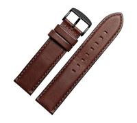 HASGTFM Cintura for orologio in pelle Cinturino for orologio for estremità dritta Donna Cinturino in 4 colori Catena for orologio vintage da uomo in pelle 20 22 mm(Dark brown black,20mm)