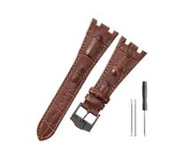 HASGTFM Cinturini in pelle adatti for Audemars e adatti for Piguet Royal Oak 15710 26471 26474 28mm for cinturino for fibbia pieghevole(Brown-Black-K13)