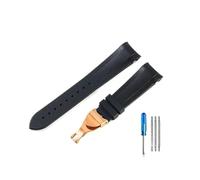 HASGTFM Cinturini in silicone di fascia alta adatti for Tudor 1958 Black Bay Bronzo Piccolo fiore di rame Piccolo cinturino serie fiore rosso 22mm(Black-RS-Z20)