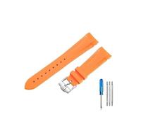 HASGTFM Cinturini in silicone di fascia alta adatti for Tudor 1958 Black Bay Bronzo Piccolo fiore di rame Piccolo cinturino serie fiore rosso 22mm(Orange-ST-K13)