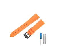 HASGTFM Cinturini in silicone di fascia alta adatti for Tudor 1958 Black Bay Bronzo Piccolo fiore di rame Piccolo cinturino serie fiore rosso 22mm(Orange-BK-K13)