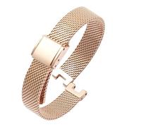HASGTFM Cinturino Da Donna Semplice Concavo In Acciaio Inossidabile Cinturino Da 10 Mm Adatto For Orologio In Acciaio Inossidabile Fit For CK K8G236 K8G231 K8G235 K8G23146(Mesh rose gold)