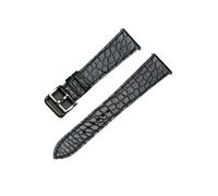 HASGTFM Cinturino for orologio da 21 mm in pelle di qualità superiore nero, adatto for cintura for orologio a grana tonda(Black 3)