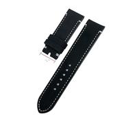 HASGTFM Cinturino for orologio deployante in pelle 22mm 23mm adatto for cinturino Tudor Heritage Black Bay 58 Black Bay Bronzo GMT Bracciale marrone nero(Black No Buckle,23mm)