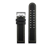 HASGTFM Cinturino for orologio for fondo in nylon 20mm 22mm Cinturino traspirante for linee bianche nere adatto for Hamilton KHAKI FIELD H70575733 H68401735(Black white-S pin,20mm)